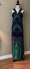 Tiana B Maxi Dress Size Medium Colorful Long Stretch Sleeveless Made in USA 8