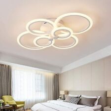 Plafoniera da Soffitto LED Design 6 Anelli 51W Lampadario Moderno Bianco IP20
