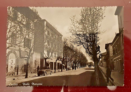 Cartolina cecina livorno viale - livorno,