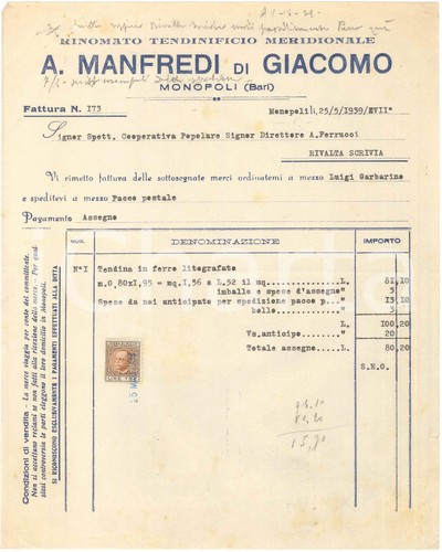 1939 monopoli manfredi - 1939,
