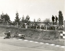 Fotografia originale Brands Hatch R.H.Mahon moto corsa per principianti 1963
