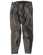 DAINESE Pantalone Uomo Moto Racer Pelle Taglia 52 Medium W34 L28 Nero DU01