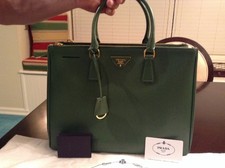 Prada Saffiano Lux Double-Zip
