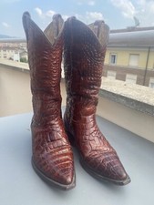 Stivali Pelle Coccodrillo Texano Cowboy Boots VINTAGE Rudel Made medico