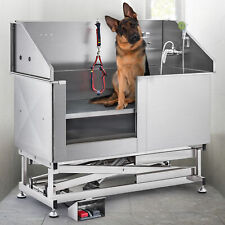 Vasca da bagno per cani CO-Z 127 cm in acciaio inox cura animali domestici doccia vasca da bagno per animali