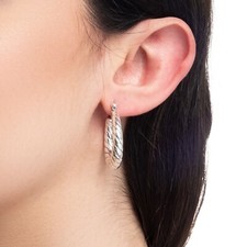 ORECCHINI HOOP INTRECCIATO ARGENTO