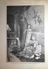 Stampa antica SUONATRICI DI