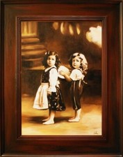 Retrò Bambini- Dipinto a Olio