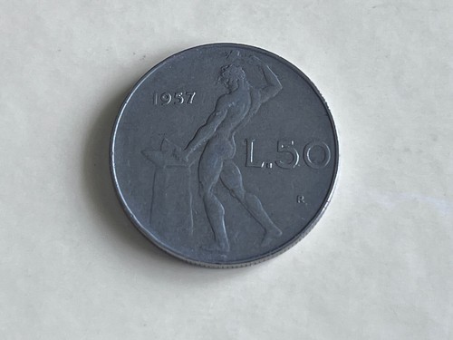 Moneta repubblica italiana - moneta, 50