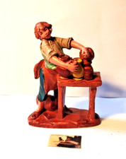 Pastore Figurino per presepe Italy Banco Osteria in plastica alto cm 10,5