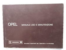 OPEL KADETT - ASCONA -MANTA- REKORD LIBRETTO USO E MANUTENZIONE  01/77     (755)