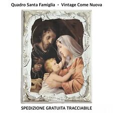 Quadro Santa Famiglia Giuseppe MARIA Gesù BAMBINO Con Cornice Bianca • Religione