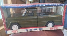 Structo 1960 vintage come nuovo SCATOLA 115 esercito pick up camion cupola soldati militari 