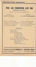 40) SPARTITO MUSICALE MA LA MAMMA LO SA CANZONE FOX TROT