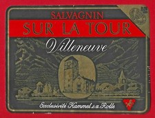 CH56 Etiquette Label SUISSE, SALVAGNIN, Sur la TOUR, VILLENEUVE, Exclusif HAMMEL