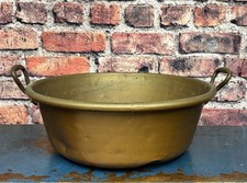 Fioriera vittoriana molto grande pesante in rame rivettato XIX secolo antica C.1880