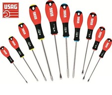 USAG 322 SH 10 SERIE SET KIT 10 GIRAVITI CACCIAVITI A TAGLIO E A CROCE GIRAVITE