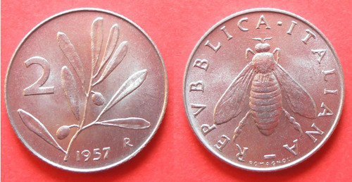 Lire 1957 ulivo - v),