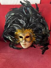 MASCHERA VENEZIANA originale con piume vere