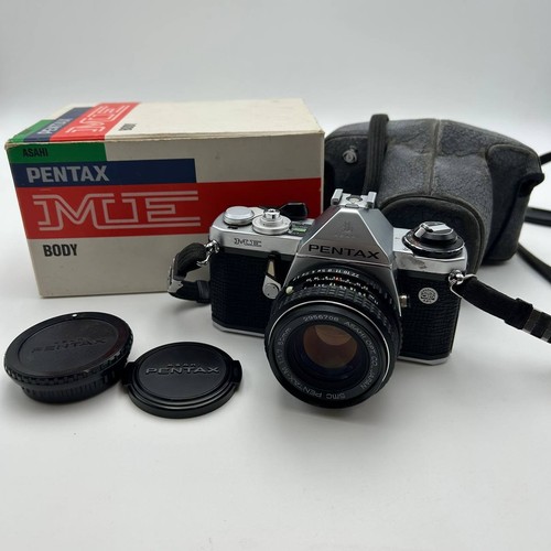 Pentax silver 35mm slr film - pentax,
