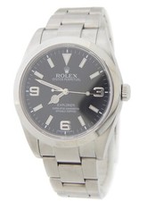 Rolex Explorer 39mm Orologio Uomo Acciaio Inox Quadrante Nero Arabo 214270