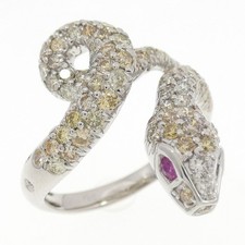 Autentico anello con rubino