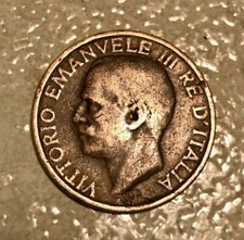 Moneta : 10 Centesimi ape del 1936 , Vittorio Emanuele III Re d' Italia 