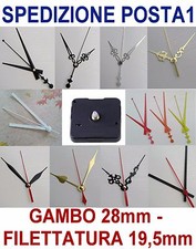 MECCANISMO SILENZIOSO MOVIMENTO OROLOGIO DA PARETE PRECISO MURO 28mm + LANCETTE