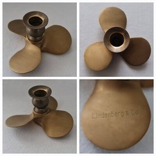 Elica Portacandela in Ottone da Tavolo Candeliere Vintage Nautico Lindenberg