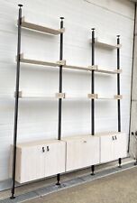 LIBRERIA TERRA CIELO DESIGN ANNI 70 LEGNO OTTONE FERRO LIBRARY VINTAGE SCAFFALE