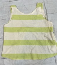 Canotta Zara bambino schiena incrociata verde bianca a righe bambina taglia 13/14 164 colorata