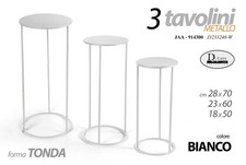 SET 3 TAVOLINI TONDI ROTONDI