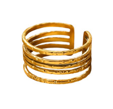 Anello in Acciaio SS 316L placcato ORO 13K