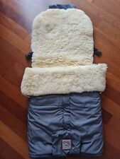 Sacco Passeggino In Lana D'Agnello Marchio FELLHOF Colore Grigio -COME NUOVO