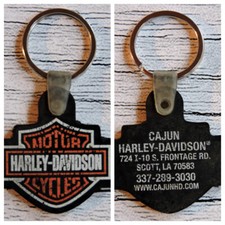Portachiavi Orignale HARLEY-DAVIDSON moto c/NOME Concessionario USA LOUISIANA