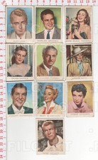 I7706 CINEMA 10 FIGURINE mm 57x45 ATTORI ATTRICI 1950