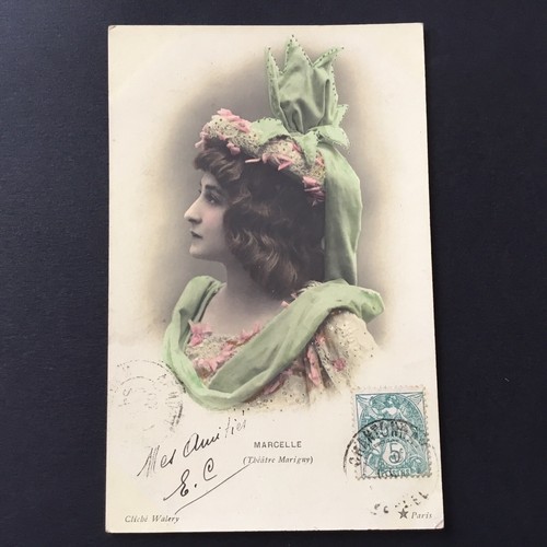 Cpa attrice teatro - teatro, marigny