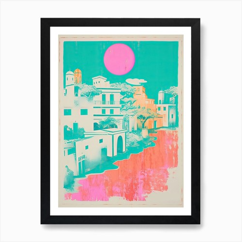 Ibiza risograph style - risograph, art