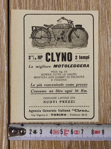 Antica pubblicità 1923 - , moto