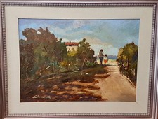 Grande dipinto a olio post