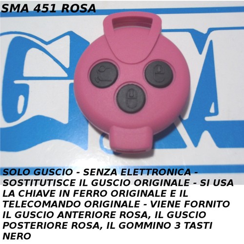 Cover guscio rosa tasti - rosa, 3