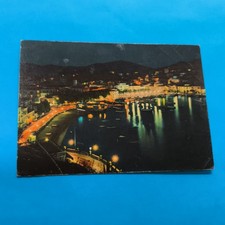 PORTO AZZURRO - VEDUTA DI NOTTE -  CARTOLINA A COLORI VIAGGIATA