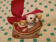 Addobbo Slitta Orso Paul Con Stella Natale Thun Vecchia Produzione 