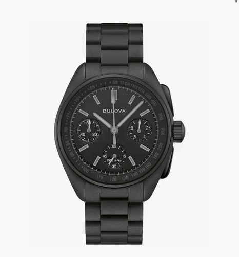 New bulova lunar pilot black - new,