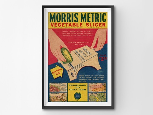 Poster affettatrice metrica - poster,