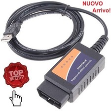 DIAGNOSI AUTO INTERFACCIA USB OBD OBD2 TUTTA LA QUALITA' OBDII CAVO CANBUS DTC