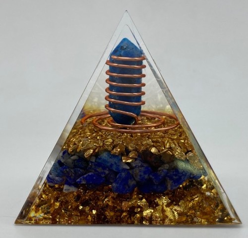 Piramide orgonite lapislazzuli - piramide,
