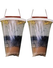 Confezione da 2 Trappole per Mosche da Esterno Appendere Cattura Mosche,Cattura Mosche Ranch Monouso...