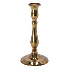 Candelabro singolo porta candela in ottone lucido location matrimoniale tavolo