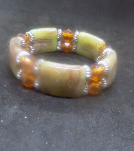 Bracciale perline verde - bracciale,